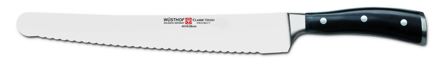 Wusthof Classic IKON Super Slicer, One Size, Black, Stainless