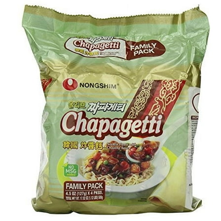 Nongshim Chapagetti Chajang Noodle, 4.5 Ounce Packages (Pack of 4)