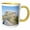 Yellow/White, variant on 3drose, Europe, Italy, Umbria, Civita, Bridge to Historic Area - Eu16 Rti0134 - Rob Tilley, 11oz Mug