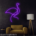 thumbnail image 2 of Craftnamesign Ostrich Line Art Neon Sign for Bedroom Kid Room Wall Decor, 2 of 5