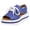 Blue, variant on Lug Sole Platform Sandals for Women Peep Toe Lace up Low Wedge Arch Support Summer Outdoor Walking Shoes Gray Size 9