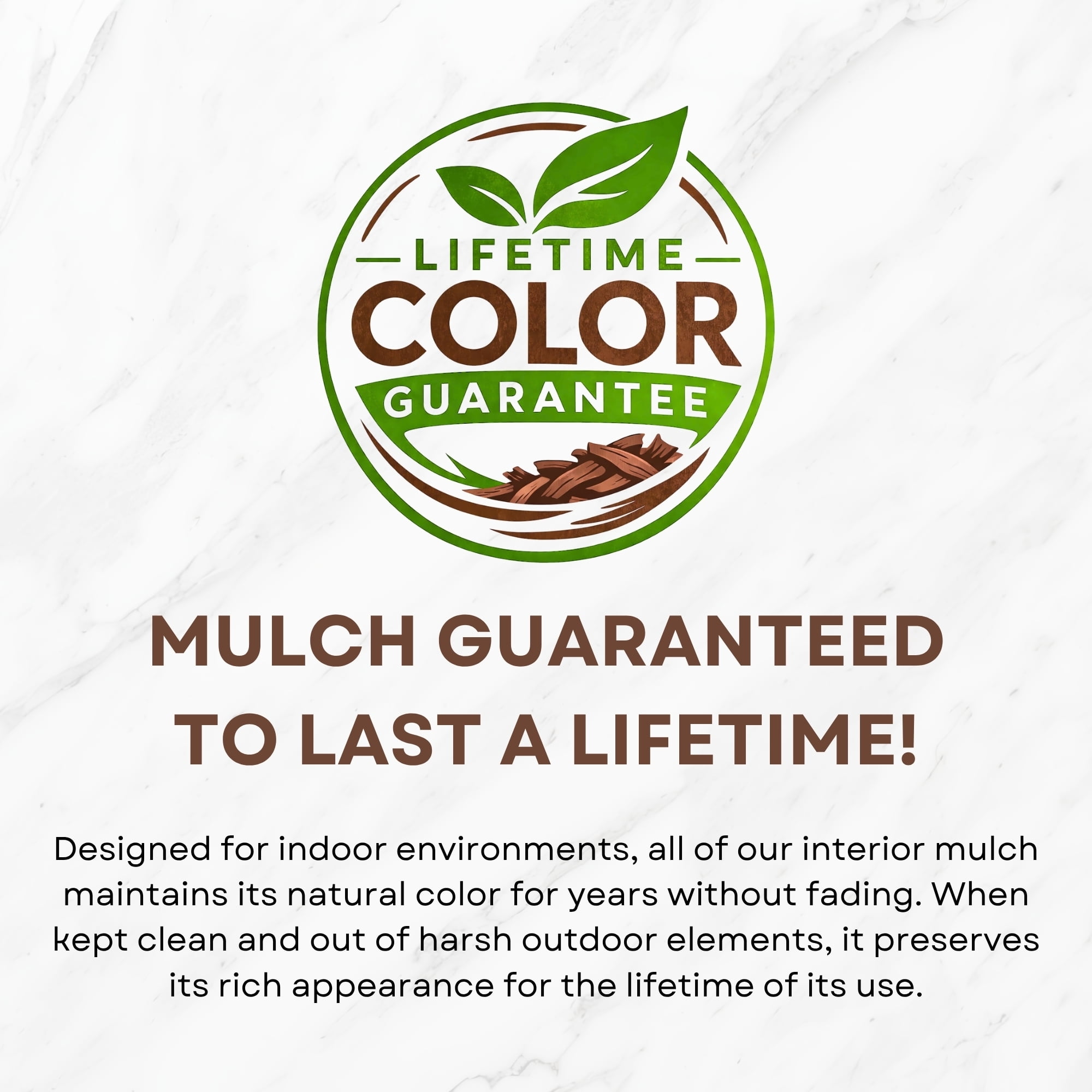 Decorative Mulch for Indoor Planters – Natural Mocha | 6.5 Qts (0.2 cu ft)