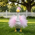 thumbnail image 6 of TACILIP Outdoor Decor, 1PC For 23inch White Gooses Clothing Porch Gooses Chiffon Skirt Lawns Gooses And Garden Clothing Set, Home Gifts, 6 of 7