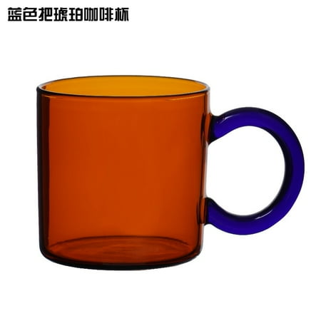 

Brief Glass Coffee Mug High Borosilicate Glass Tea Mug Juice Coffee Cup Practical Milk Water Cup Durable Drinkware