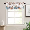 thumbnail image 3 of Orange Blue Fall Kitchen Valances for Windows 60x18 Inch Kitchen Curtains Valances Rod Pocket Thanksgiving Maple Leaf Botanical Bathroom Window Valances for Window Treatment Decor, 3 of 6