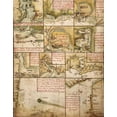 thumbnail image 2 of Vintage Maps 12x14 Black Ornate Wood Framed with Double Matting Museum Art Print Titled - Brazilian Ports and Rio de La Plata 1630, 2 of 4