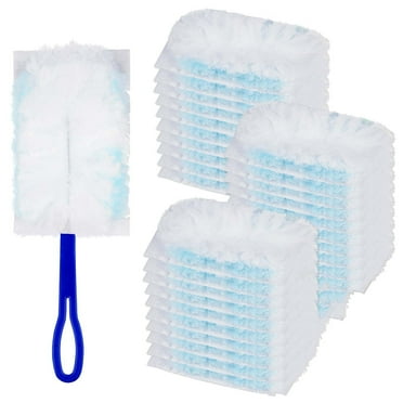 30Pcs Duster Refills,Disposable Duster Refills Compatible with Swiffer,180°Fluffy Duster Replacement with 1 Extra Handle