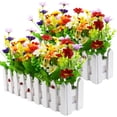 thumbnail image 1 of Plantas de flores artificiales XONOR, margaritas de colores mezclados con maceta, 1 of 7