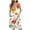 Orange, variant on MIUOWANP Women's Sleeveless V-Neck Dress with Pocket Summer Floral Print Vacation Beach A-line Midi Long Skirt Size M(6)Yellow