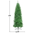 thumbnail image 2 of Costway 7Ft Pre-lit Artificial Pencil Christmas Tree Hinged Fir PVC Tree /350 LED Lights, 2 of 10