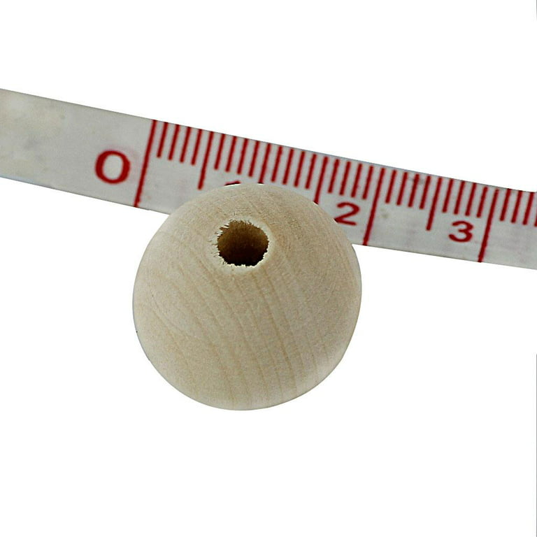 100 Set Wood Beads for Jewelry Making Large Hole Wooden Beads for Bracelets Necklace Wall Hanging Prayer Beads Garland, Women's, Size: 20 mm, Beige