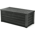 thumbnail image 1 of Keter Westwood 150 Gallon Plastic Outdoor Furniture Storage Deck Box, Dark Gray, 1 of 11