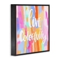 thumbnail image 2 of Stupell Industries Live Colorfully Phrase Black Framed Giclee Art design by Ashley Singleton, 17 x 17, 2 of 7