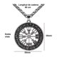 thumbnail image 3 of Set de Pulsera de cuero Vikinga y Collar para Hombre estilo Vikingo Brujula Vegvisir. estilo clásico de runas nórdicas - Plateado MADIOLA Moda Hombre, 3 of 8