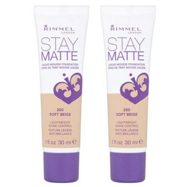 (2 Pack) RIMMEL Stay Matte Liquid Mousse Foundation - Soft Beige 200