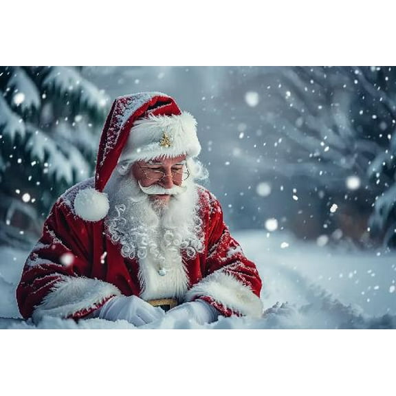 Puzzles Games -Santa Claus in The Snow-Pieces Fit Together Perfectly 300 Piece Jigsaw Puzzle with Hidden Images