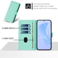 thumbnail image 5 of Compatible with iPhone 16 Wallet Case with RFID Blocking Credit Card Holder, PU Leather Folio Flip Kickstand Protective Shockproof Anti-fall Phone Case Cover Women Men,Mint, 5 of 11