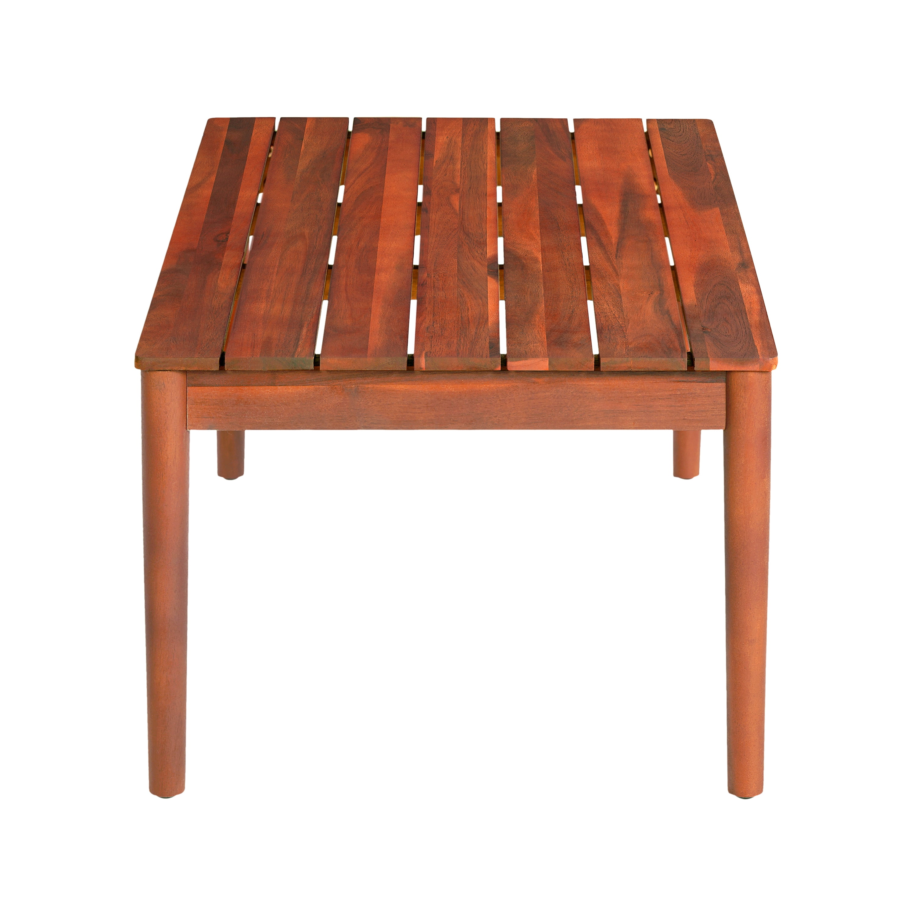 Rustic Acacia Wood Coffee Table 36.25x20.5x15 Inch Outdoor Patio Furniture for Garden Deck Porch