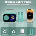 thumbnail image 3 of JYX Karaoke Machine for Kids, Home Karaoke System with 15 Animated Modes, Mini Portable Speaker with 2 Microphones, Green, 3 of 13