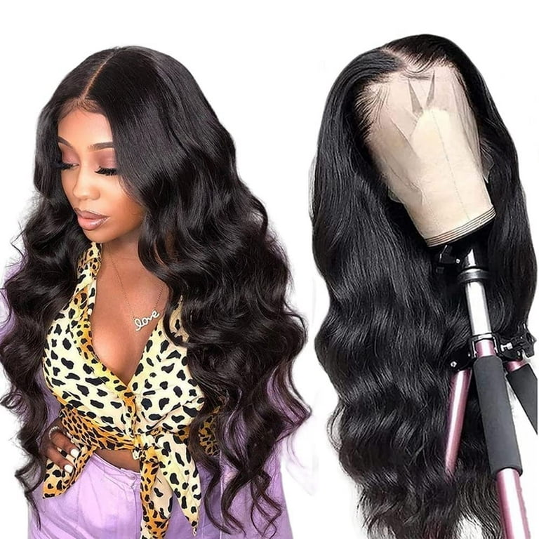 Body Wave Lace Front Wigs Human Hair 13x4 Lace Frontal Wigs for Black Women  Human Hair, 180% Density Brazilian Virgin Human Hair Wigs Pre Plucked with Baby  Hair Natural Hairline (18 Inch) 