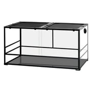 REPTI ZOO 120 gallon Black Knock Down Reptile Glass Terrarium