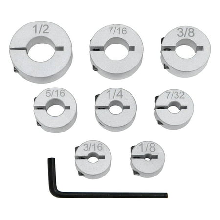 

8x Drill Bit Depth Stop Rings Set Punching Limit Rings Adjustable Drill Bit Stop Depth Bit Fixed Hex Wrench for Woodworking Drills Punching