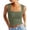 *Green, variant on ClodeEU Women's Jacquard Square Neck Cropped Sleeveless Top with Wide Straps ,Slim Fit Casual Summer Tank Top White,Womens Plus L