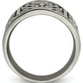 thumbnail image 3 of Titanium Flat Casted Design Brushed & Polished 16mm Ring, 3 of 6