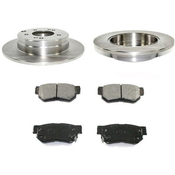 Rear Brake Pad and Rotor Kit - Compatible with 2005 - 2008 Hyundai Sonata 2006 2007