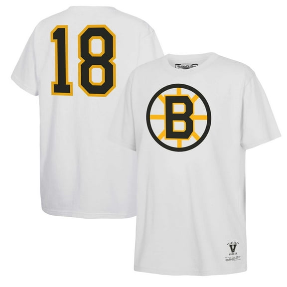 Youth Mitchell & Ness Willie O'Ree White Boston Bruins Name & Number T-Shirt