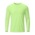 thumbnail image 6 of Zfeel Men’s Long Sleeve Poly T-Shirt, High Performance Dry Fit Safety Neon Green Tee, S, 6 of 6