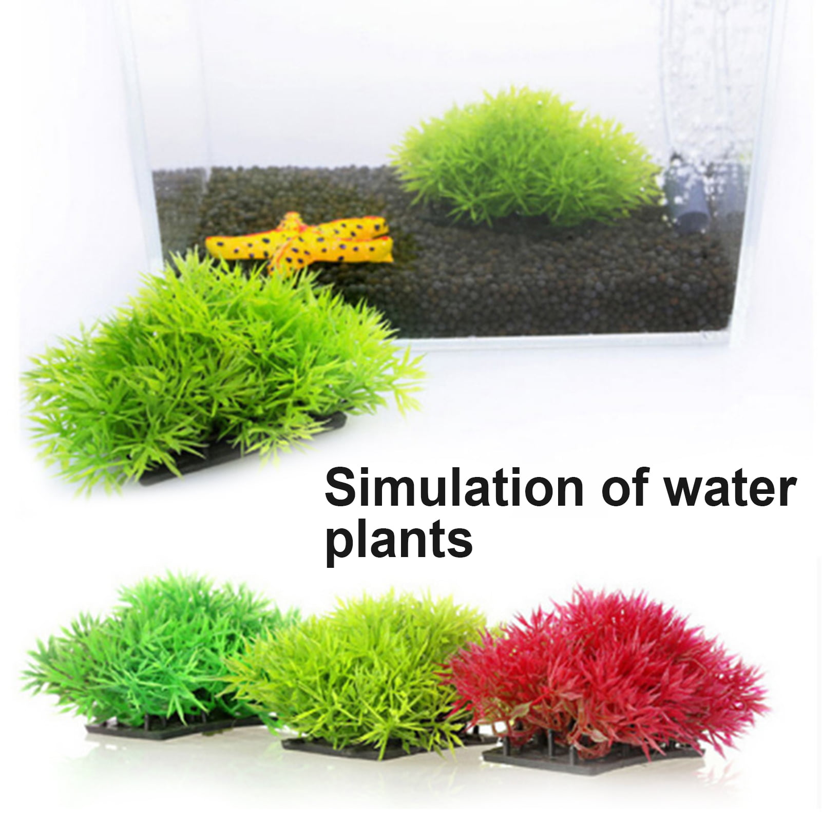 Aquatic Green Plastic Water Grass Plant Lawn Fish Tank Landscape Aquarium Decor 