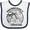 White and Navy, variant on Inktastic Summer Vacation Mode Anna Maria Island Florida Boys or Girls Baby Bib