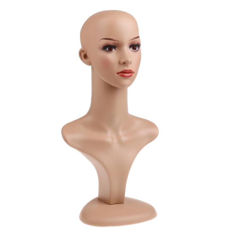 18-Inch Mannequin Head Model Stand Mannequin Manikin Wig Hats Display Holder 