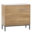 thumbnail image 4 of Rattan Storage Cabinet, Sideboard Buffet Kitchen Storage Cabinet with 2-Door, Accent Floor Storage Cabinet with Rattan Decorated Doors, Multifunctional Cupboard Console Table for Living Room, Hallway, 4 of 6