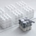thumbnail image 4 of Molde de vela de silicona, molde de silicona antiadherente con forma de cubos 3d, molde para helado, pastelería de Chocolate, postre y herramienta para hornear, 4 of 5
