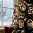 thumbnail image 5 of Beautynvta 6 Pcs Forest Animal Christmas Ornaments, 3.15'' Cute Forest Animal in Tree Hole Ornaments for Christmas Tree, Personalized Acrylic Hanging Ornament, Gifts for Animals Lovers, 5 of 6