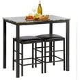thumbnail image 1 of FDW Dining Table Set and Chairs for Dining Set for Small Spaces Home Furniture Rectangular Modern, Brown, 1 of 9
