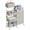 White, variant on Gofinoday 2-in-1 Baby Diaper Caddy Organizer, 3-Tier Rolling Nursery Cart with Removable Caddy, Dividers, Drawers and Lockable Wheels, Gray