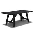 thumbnail image 3 of Grain Wood Furniture Cascais 72" Rectangular Table with Farmhouse Base in Black Oak Top and Base, 3 of 5