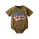 thumbnail image 1 of Ropa Para Bebé (Niño O Niña) Traje Para Niño Pequeño Mameluco De Gran Tamaño Camisas Pantalones Cortos Bandera Americana Retro Ropa A Juego Verde Odeerbi LM103-9922, 1 of 9