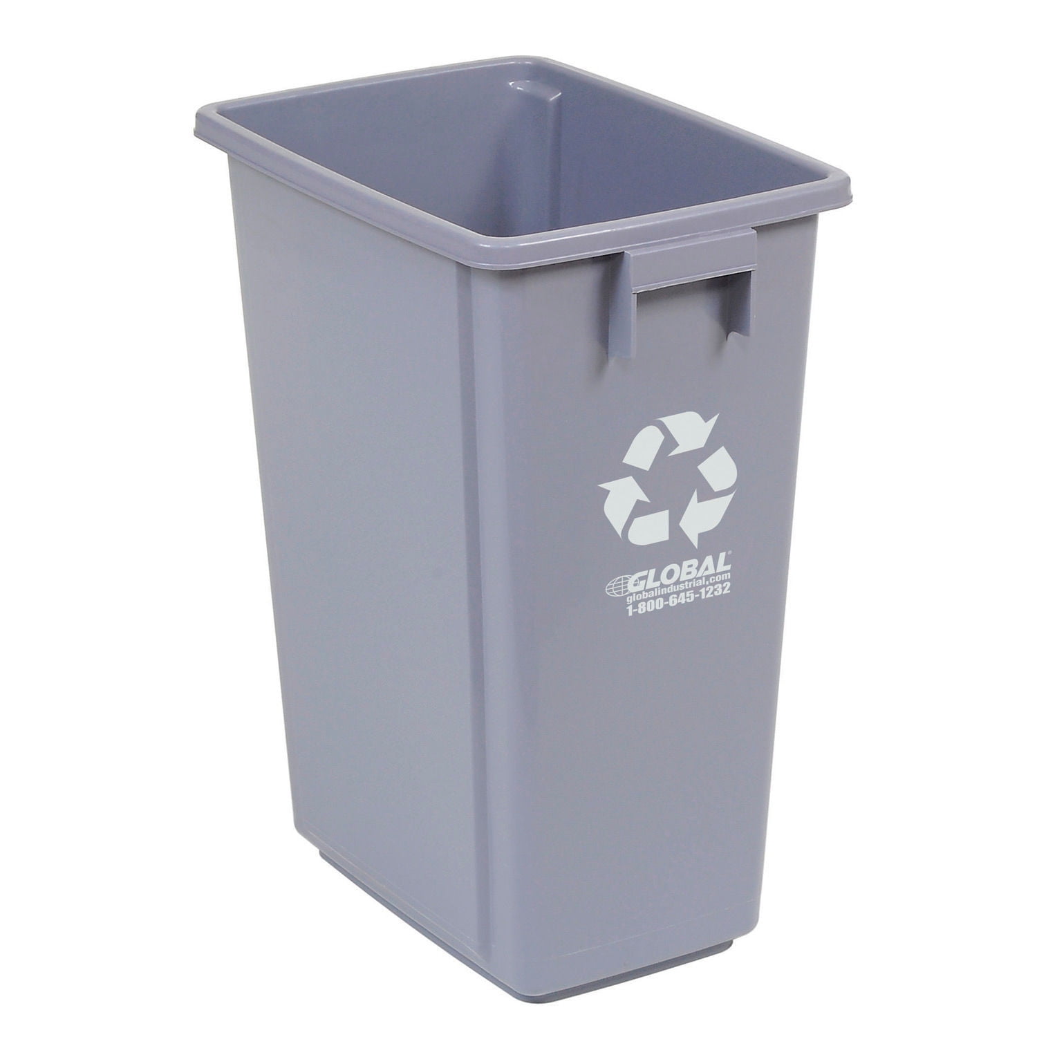 Recycling Container Gray 15 Gallon 12"W X 18"D X 24"H