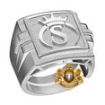 thumbnail image 2 of Genuine Real 1.25 Ct. MOISSANITE Diamond Initial Letter Alphabet Crown Face Ring S, 2 of 4