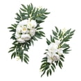 thumbnail image 4 of 2x Arco de boda con flores artificiales, juego de guirnaldas colgantes, hecho a mano, decorativo Blanco, 4 of 9