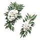 thumbnail image 4 of 2 piezas de guirnalda de flores artificiales para centro de mesa de boda, hecha a mano Blanco, 4 of 9
