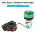 thumbnail image 3 of Yeacher Mini Round Digital Volt-ammeter Voltammeter Ammeter Voltmeter Double LED Display Voltage & Current Meter Panel Meter AC50-500V AC0-100A, 3 of 8