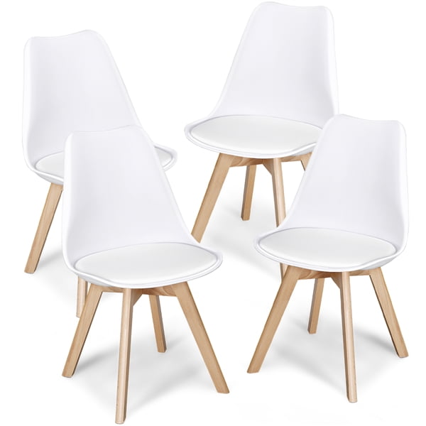 Pack of 4 Dining Chair Side Chair with Beech Wood Legs