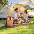 thumbnail image 5 of 4 Person Family Beach Picnic Backpack with Leak-Proof Cooler Compartment – Durable Brown, 5 of 11