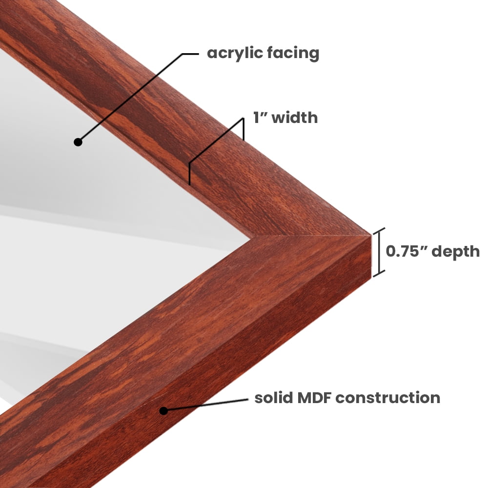 Craig Frames Contemporary Honey Brown Picture Frame, Set of 4