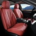 thumbnail image 3 of Coverado Car Seat Covers Full Set, Red Front and Back Auto Seat Protectors, Premium Leather Interior Cushions Universal Fit for Most Cars, SUVs and Trucks, 3 of 9